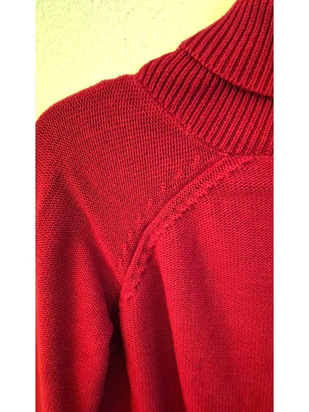 Coldwater Creek Red Shawl Collar Textured Long Sleeve Sweater Size 1X EUC - Picture 5 of 9